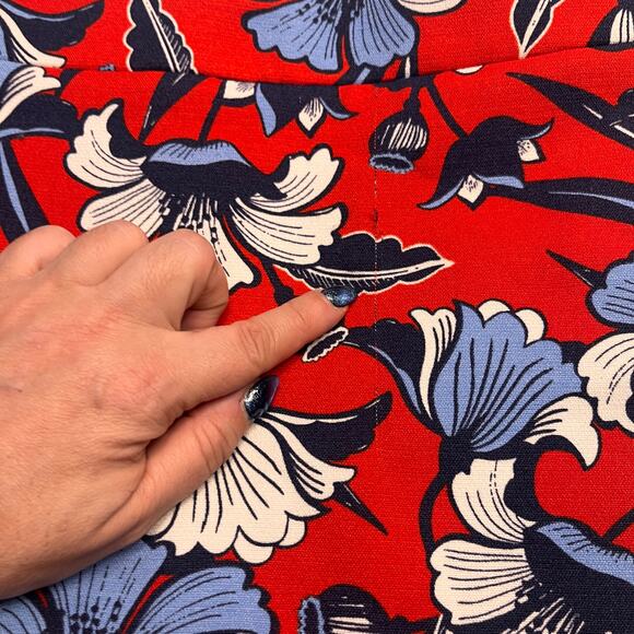 J. Crew Floral Print Pencil Skirt Size 00 - Picture 4 of 8